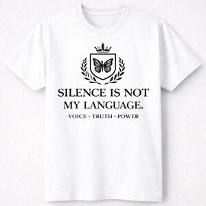 Silence Is Not My Language Tee | Survivor Empowerment Shirt | Courage Speaks